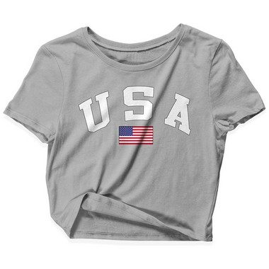 Camiseta Cropped USA