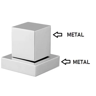 Acabamento Quadrado Luxo para Registro Pressão e Gaveta Padrão Deca 100% Metal