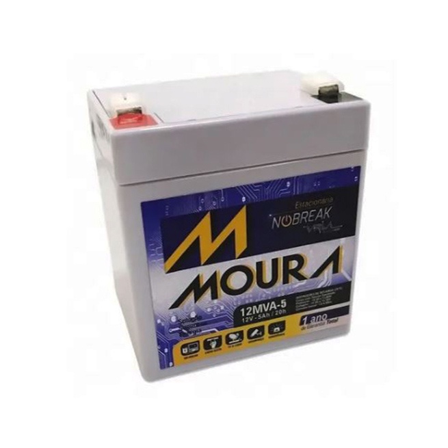 Bateria Selada Vrla Agm 12V 5ah Moura -Nobreak, Alarme | Shopee Brasil