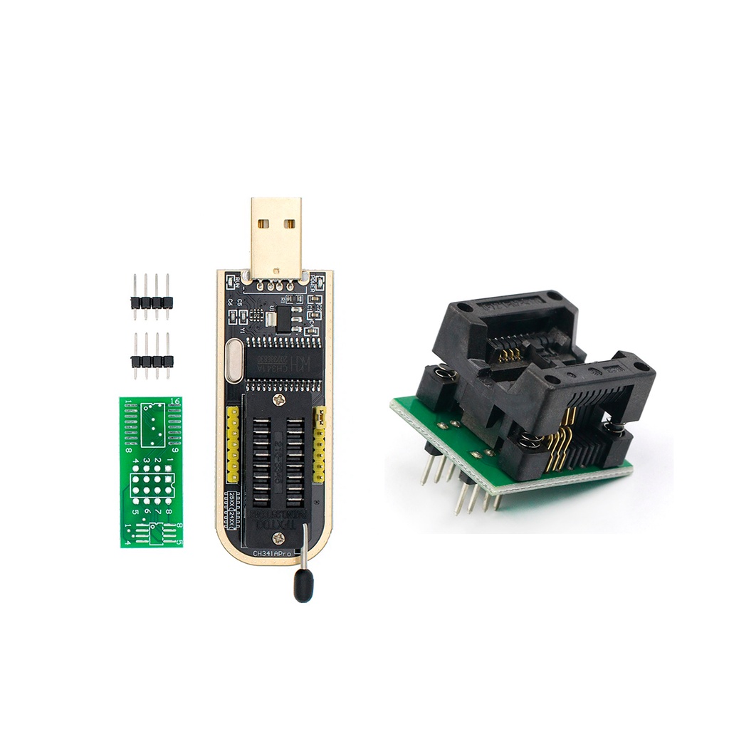 Kit Gravadora USB de Bios Eprom CH341A Series 24 25 + Adaptador Soic8 ...