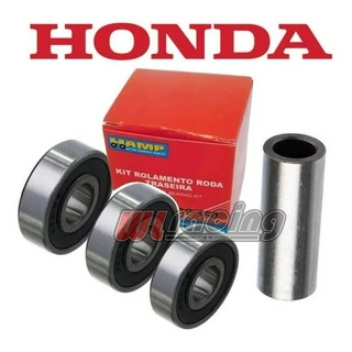 Kit Rolamentos E Espacador Cubo Roda Traseira Fan125 Ano 2000 acima