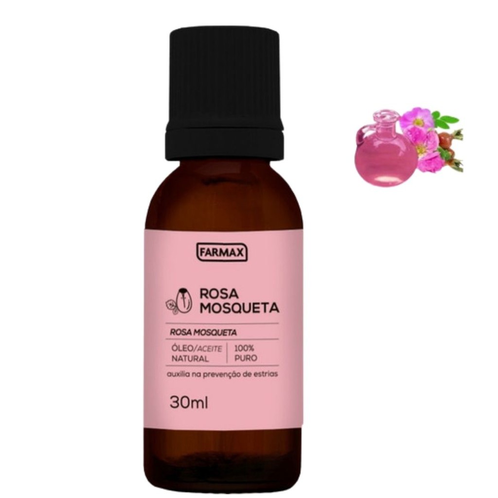 Óleo de Rosa Mosqueta Puro Farmax Anti estrias e Cicatrizes - 30ml ...