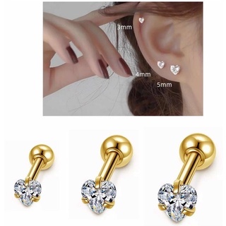 Piercing para Tragus/Orelha - Prata - pedra de 3mm - Piercings