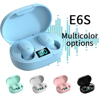E6S TWS Fone De Ouvido Bluetooth 5.0 Sem Fio Display LED 9D Stero Fones À Prova D