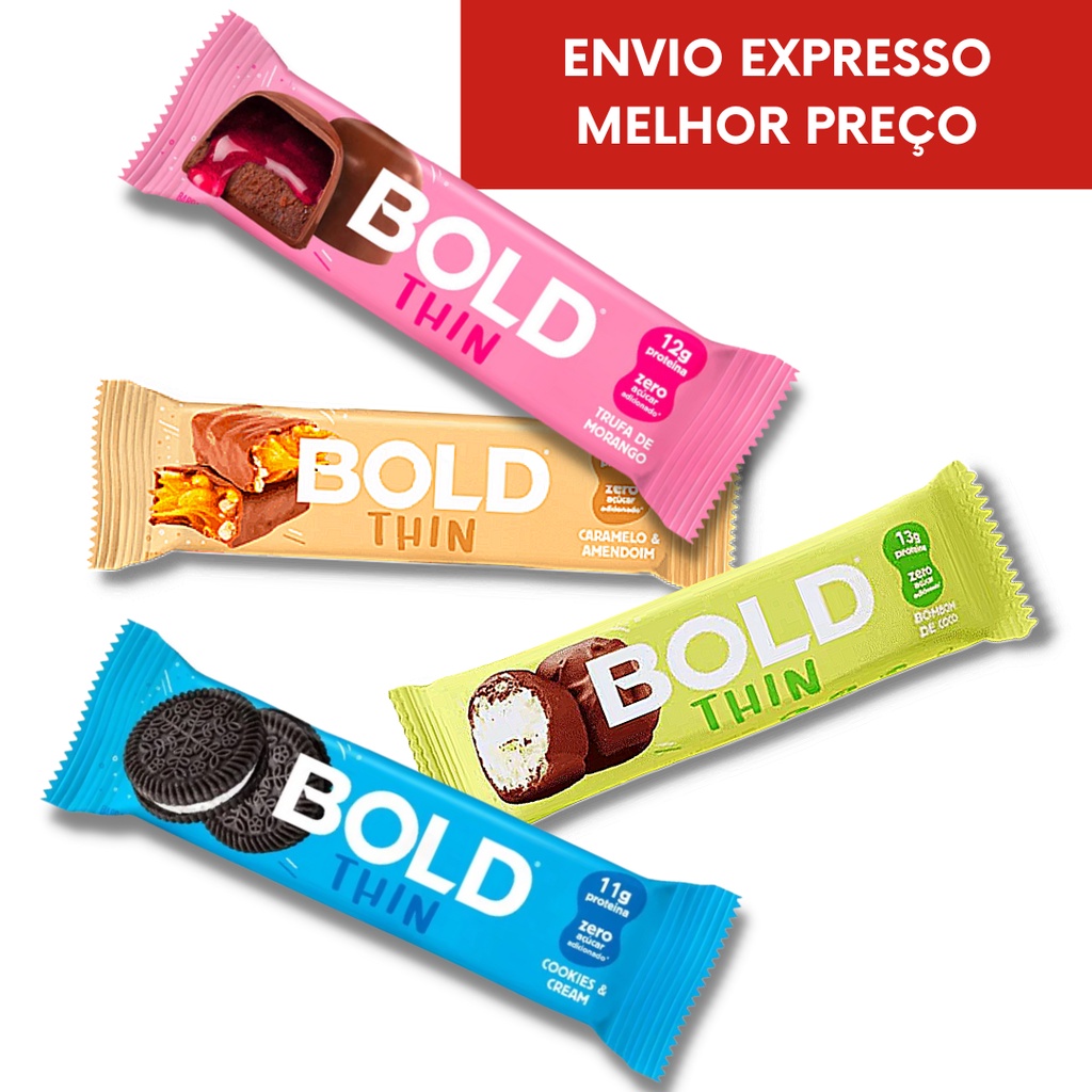 Barra BOLD Thin Diversos Sabores 40g Shopee Brasil