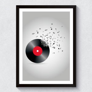 Placa em MDF Quadro decorativo Disco de Vinil | Shopee Brasil