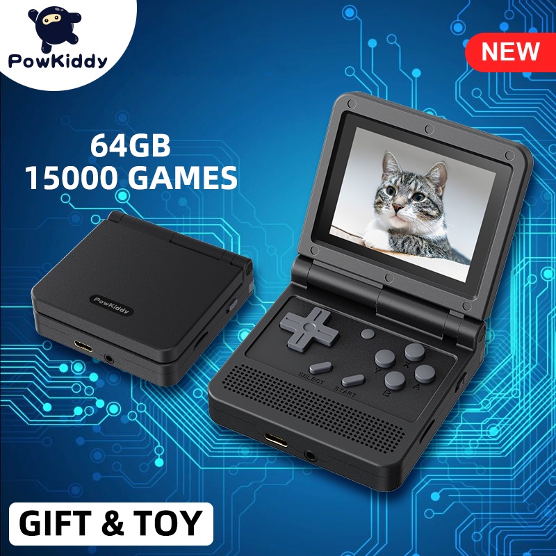 POWKIDDY-X70 Handheld Game Console para Crianças, Tela HD de 7 Polegadas,  Jogo Retro, Suporta Jogos
