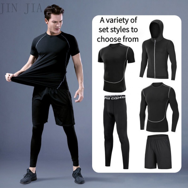 Roupa Esportiva Masculina Secagem Rápida/cropped/calca masculina De Treino  Para Verão /Basquete/Corrida moletom /Academia conjunto de roupas esportivas  - Corre Que Ta Baratinho