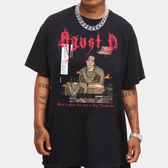 Camiseta Basica Camisa Agust D Eyes King Daechwita Heavy Metal