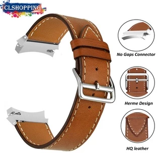 Pulseira De Couro Para Relógio Samsung Galaxy 5 40mm 44mm 5 Pro 45mm 4 Clássico 46mm 42mm Cinto Sem Gaps correa Watch 4 Pulseiras