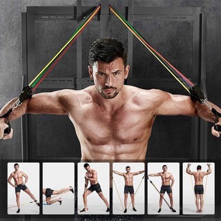 Kit Elástico Para Treino Exercícios Malhar Musculação