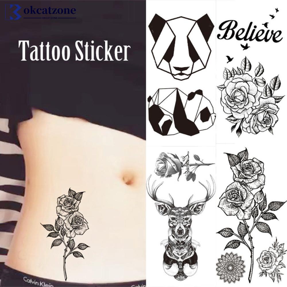 OKCATZONE Adesivos Temporários De Tatuagem Fresca Pequena À Prova D ...