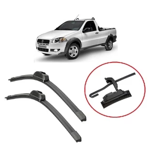 KIT 02 PALHETAS PARA LIMPADOR PARABRISA DIANTEIRO CARRO/FIAT STRADA 2016