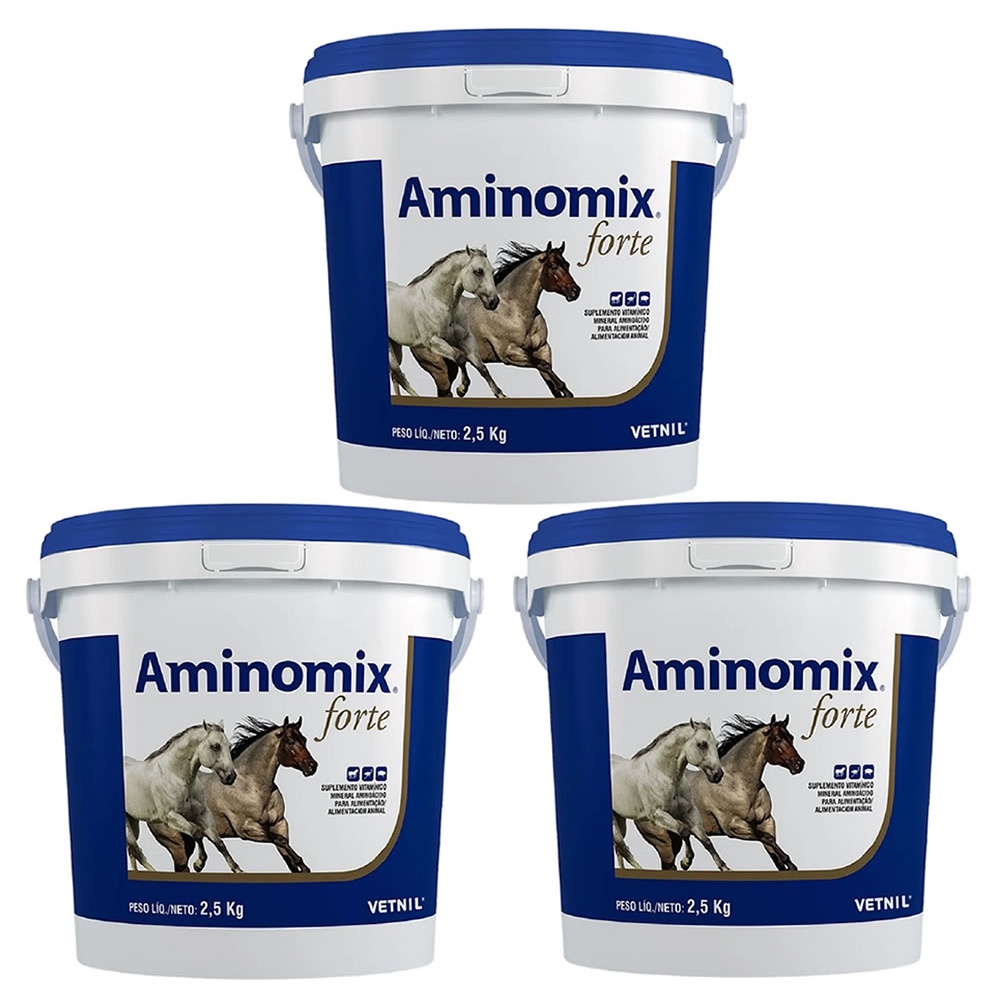 Combo 3un Aminomix Forte 2,5kg - Complexo Vitaminico Vetnil | Shopee Brasil