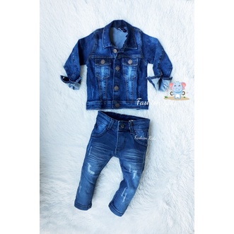 Jaqueta jeans store para bebe masculina