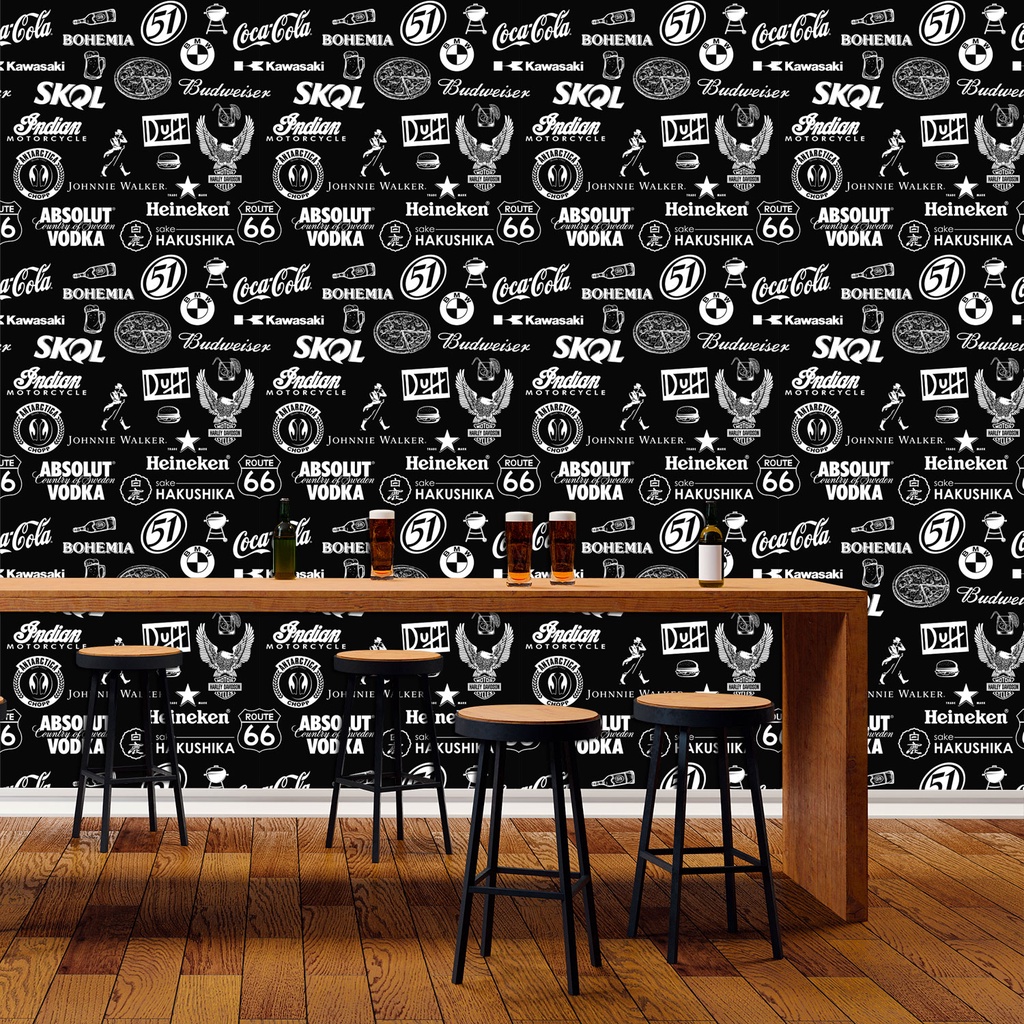 Papel De Parede Adesivo Vinilico Para Área Gourmet Marcas Churrasco Adesivo