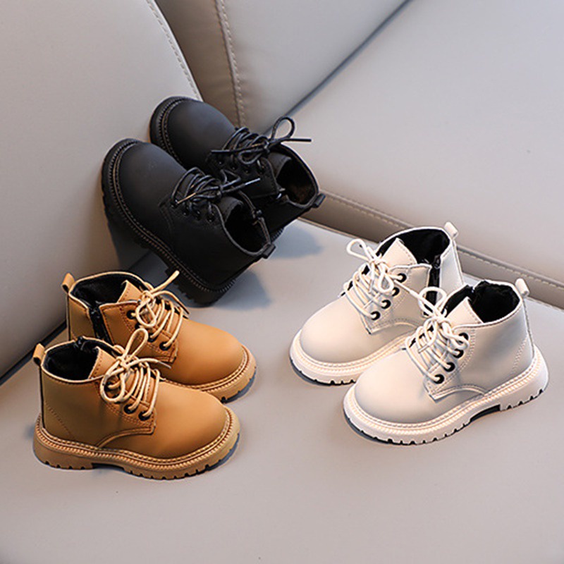 Crianças Sapatos Do Bebê Meninas Botas Meninos Esportivos All-Match Confortável Zíper Design Antiderrapantes Martin