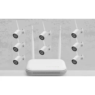 Kit Ip Nvr 8 Câmera Hd Wifi Sem Fio Fácil Instalação (3.0mp)