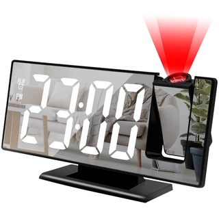 Relogio Projetor Multifuncional Despertador Alarme Temperatura Digital Tela LED De Mesa