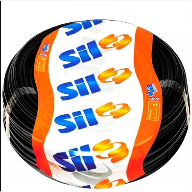 Cabo Fio PP 2x2,5mm 550v 100m Silflex Preto Sil