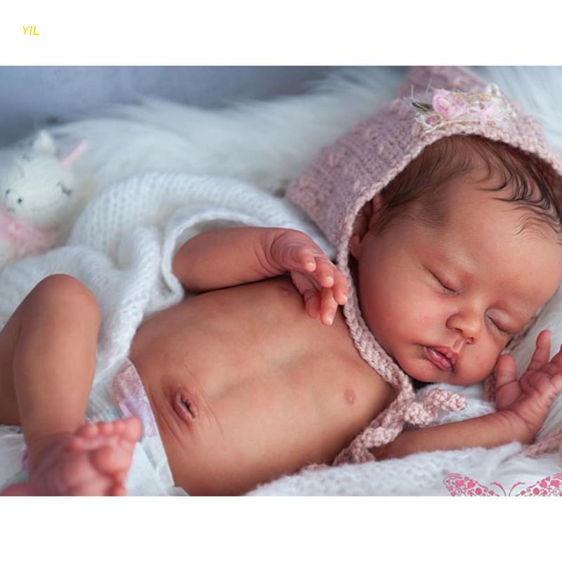 Bebe reborn de silicone recem nascido realista,18 Polegadas bebe