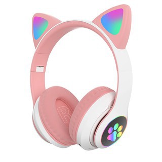 Fone Orelha de Gato Gatinho Cat 5.0 Bluetooth Ear Com Led Rgb Headphone  Original E11