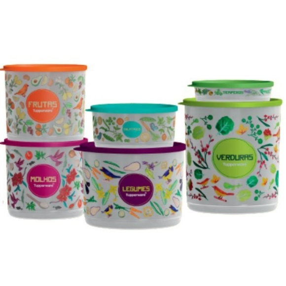 Refri line Linha Floral Tupperware - Frutas, legumes temperos e ...