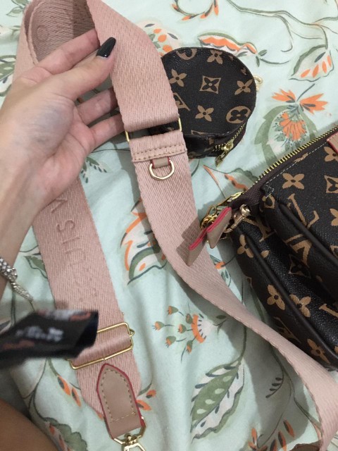 100% original autêntica bolsa Louis Vuitton feminina 3 em 1 bolsa  transversal M44813 - Escorrega o Preço