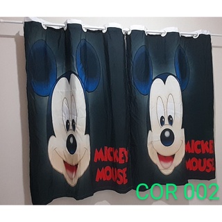 Cortina Personagens Infantil 2,50mx1,40m MICKEY PRETO