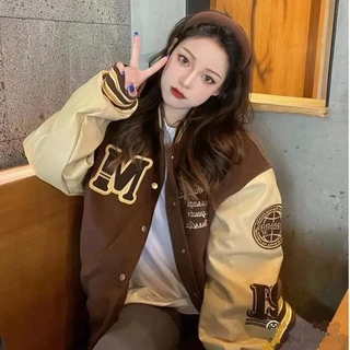 Coreano Loose Trend Fried Street Retro College Style Baseball Uniform Jacket Spring Autumn Homens E Mulheres Casaco De Casal Fino