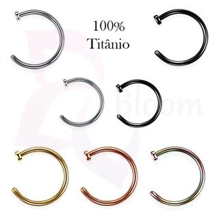Piercing Argola de Titânio com Trava nariz Nostril Labret