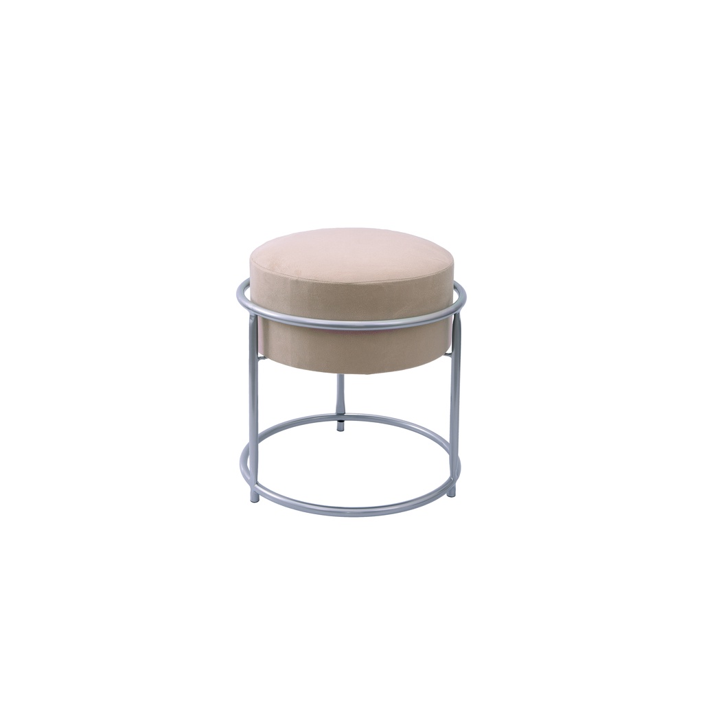 Puff de ferro redondo, Para Sentar, armação PRATA | Shopee Brasil
