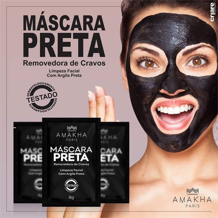 Máscara para remover cravos Argila Preta Amakha Paris 8g | Shopee Brasil