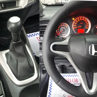 Capa De Volante Costurada + Coifa Honda City Liso Preto