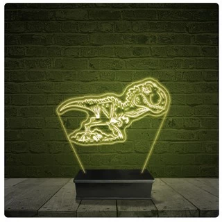 Led Luminária Acrílico Abajur - T-REX Dinossauro Esqueleto