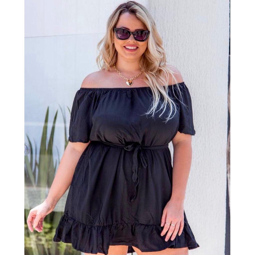 Vestido Plus Size Ciganinha Soltinho Veste 48 ao 60 Vestido