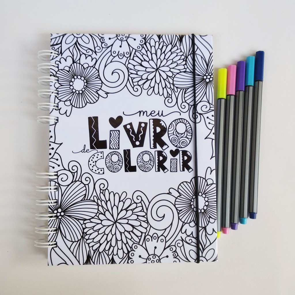 Caderno Para Colorir Grátis: Capas De Caderno Coloridas E Para