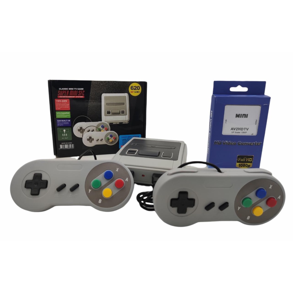 Videogame Super Mini Sfc Com 620 Jogos 8-bit E 2 Controles