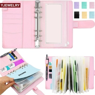 Fichário Fichário De Couro Pu Com Bolsos Em 7 Cores