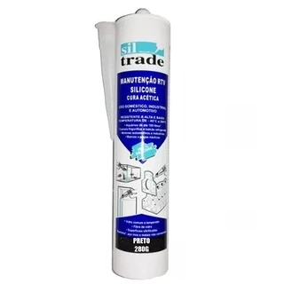 Silicone Sil Trade 280g Preto Para Aquários