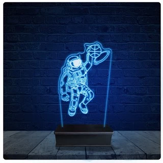 Luminária Led Acrilico Abajur - Astronauta Desenho 43