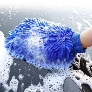 Luva de Microfibra Atoalhada Multifuncional / Luva Super Fina para Limpeza/Lavagem de Carro