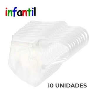 Mascara PFF2/N95 infantil branca - 10 unidades