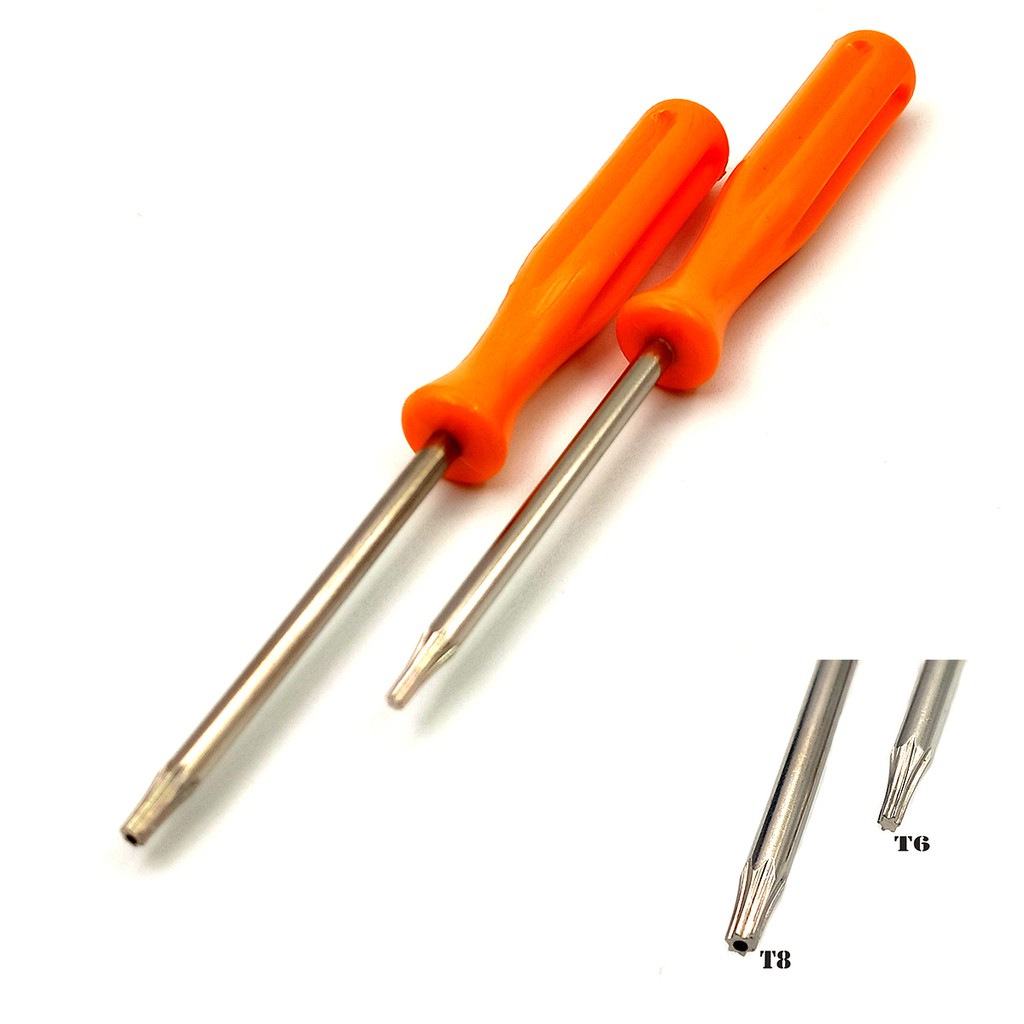 Kit de chaves torx T8 com furo no meio e T6 para xbox one , xbox