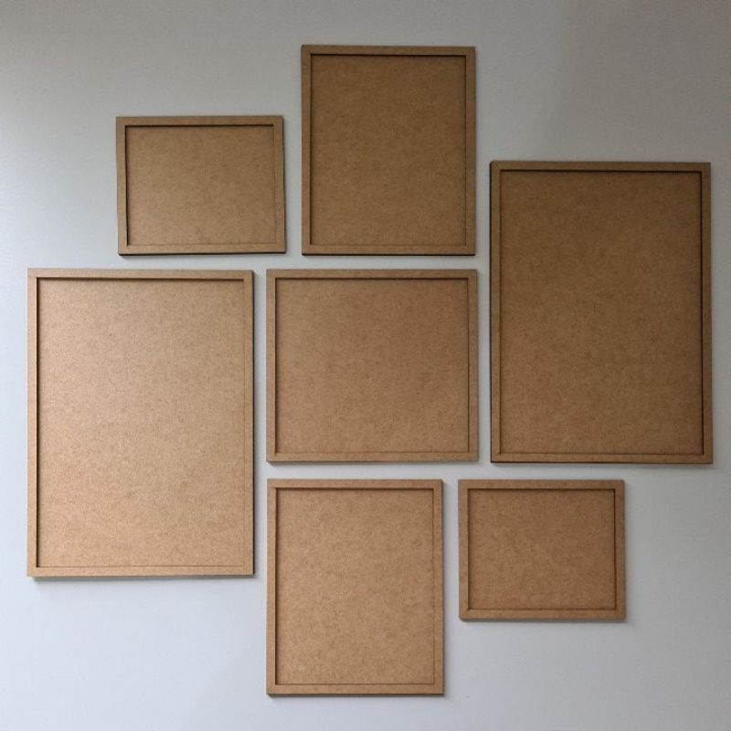 kit com 7 Quadros variados moldura com borda de 1cm