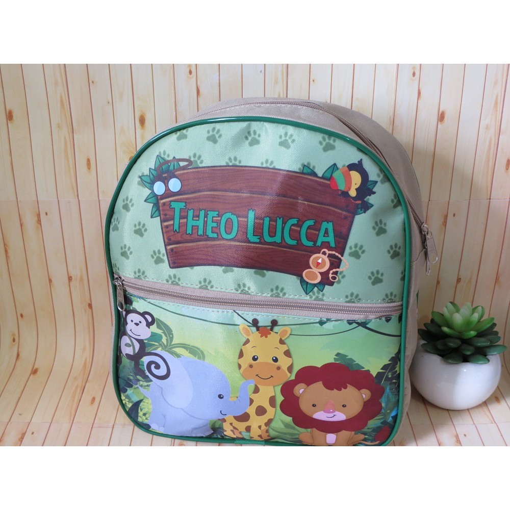 Mochila Infantil Personalizada Safari Shopee Brasil