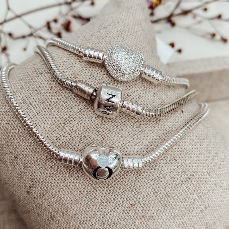 Pulseira Feminina para Berloques Estilo Pandora Vivara Life em Prata 925 Original Legítima - Diversos Modelos