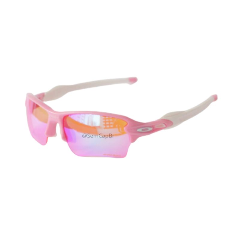 Óculos de Sol Oakley Flak Jacket 2.0 Branca/Rosa Lentes Prizm Top