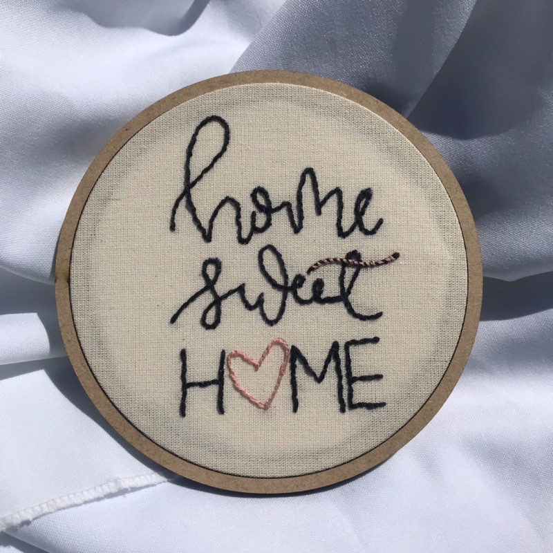 Bordado livre: Home Sweet Home | Shopee Brasil