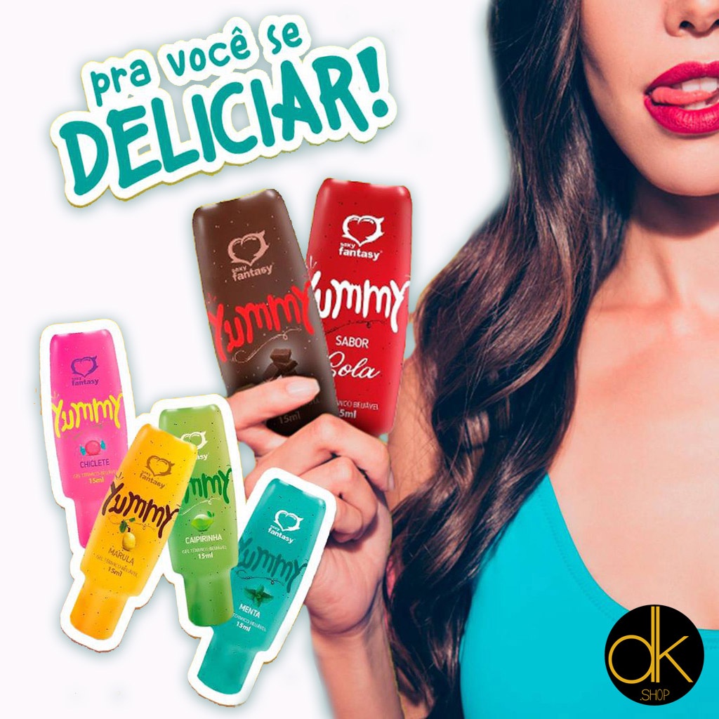 Gel Beijável Yummy Beijo Grego e Varios Sabores- SexShop/ Cosmeticos  Eróticos